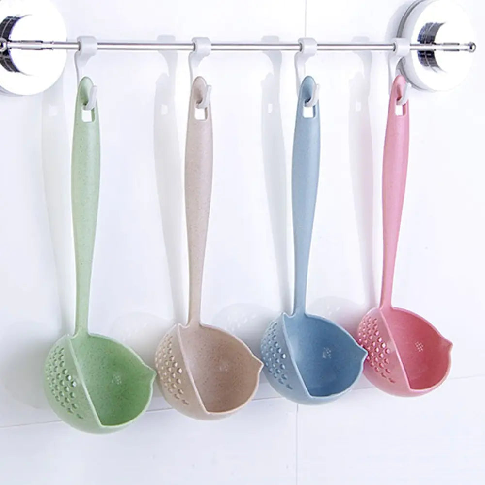 Long Handle 2 In 1 Soup Spoon