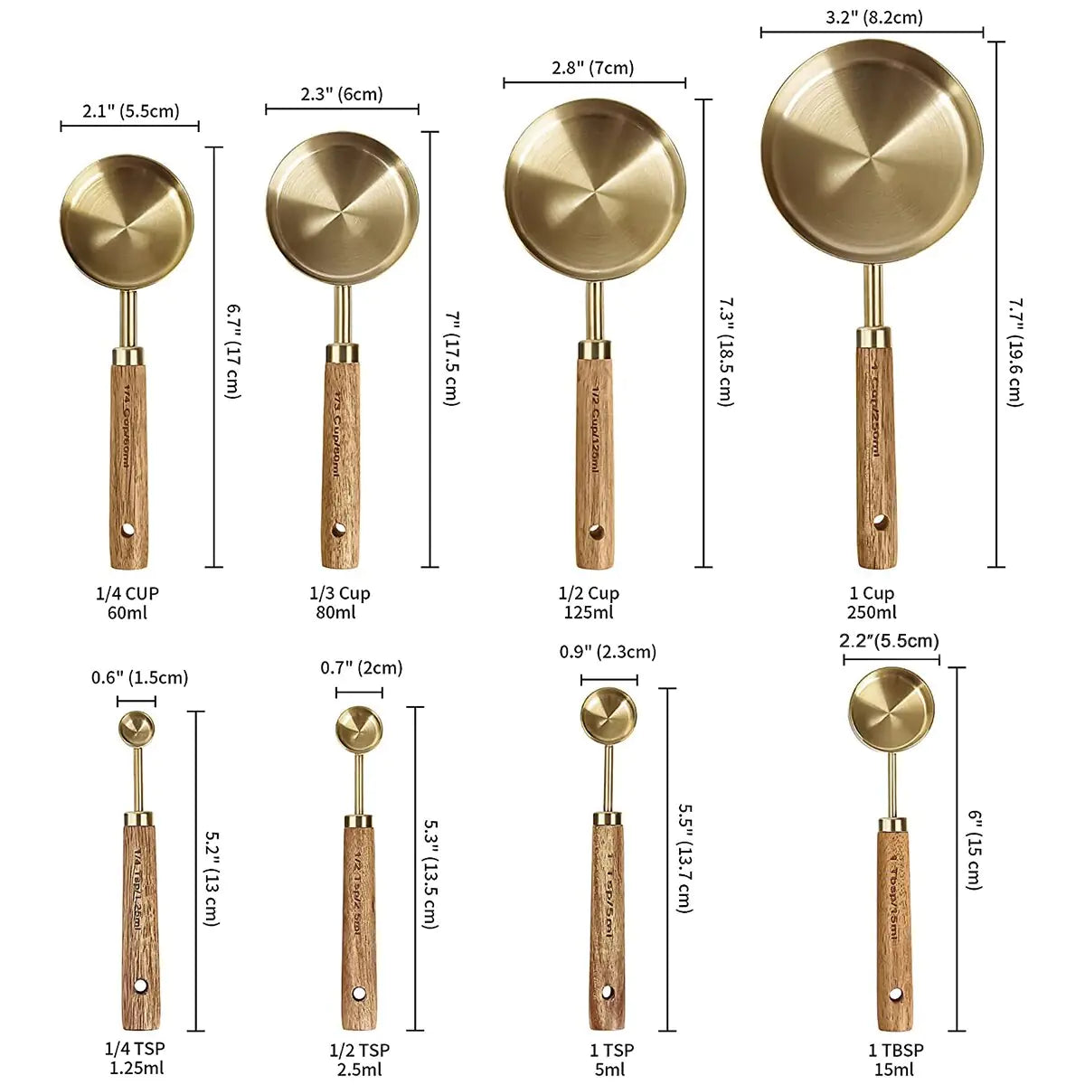 Gold Measuring Cups